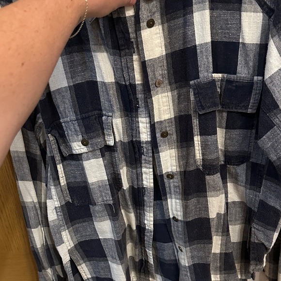 Gilded Intent Blue and White Checkered Shirt - Size L - Picture 5 of 6